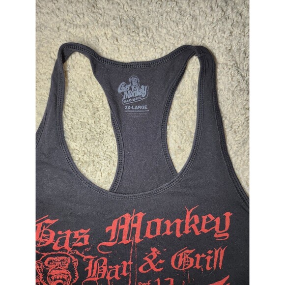 Gas Monkey Garage Speed Queen Bar & Grill Black Graphic Tank Top 2XL - Picture 2 of 3